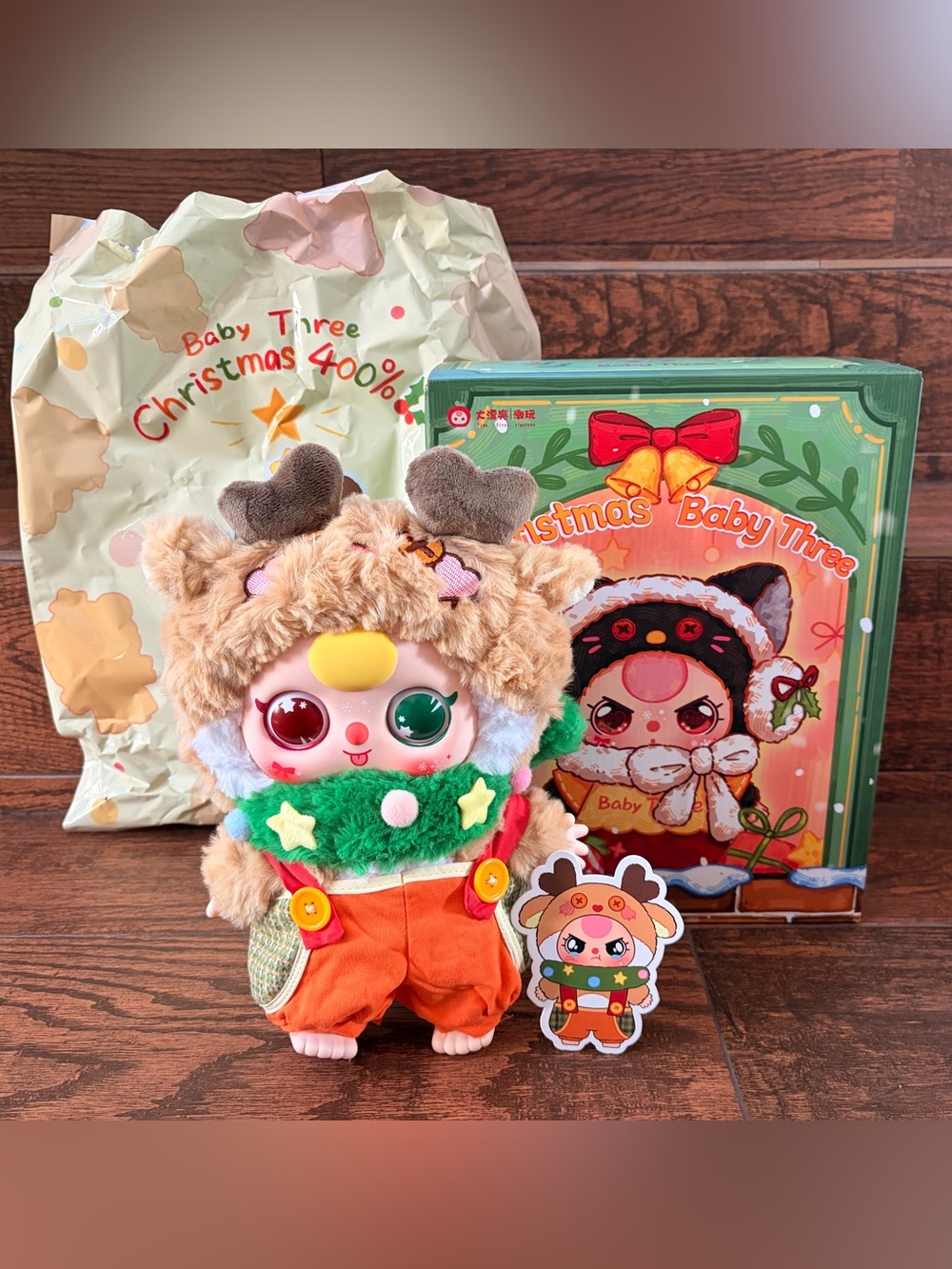 Baby Three Christmas 400% Fawn Reindeer Special AB Eyes